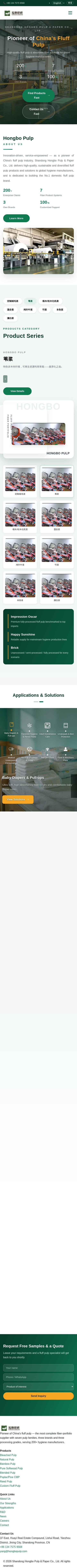HONGBO PULP 泓勃浆纸官网案例